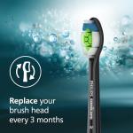 Philips Sonicare Genuine W DiamondClean Toothbrush Heads, 4 Brush Heads, Black, HX6064/95