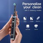 Oral-B iO Deep Clean   Protect Rechargeable Electric Toothbrush, Black with a iO Series 7 Toothbrush, 2 Replacement Brush Heads, and a Charging Travel Case