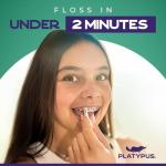 Platypus Orthodontic Flossers for Braces | Ortho Picks for Adults & Kids | Fits Under Arch Wire | Non-Damaging | Encourage Flossing Habits | Floss Teeth in Under Two Minutes (40 Count (Pack of 4))