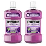 Listerine Total Care Anticavity Fluoride Mouthwash, Kills 99.9% of Germs That Cause Bad Breath and Prevents Cavities, Fresh Mint Flavor, 1L (Pack of 2)