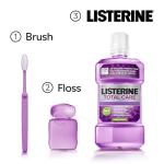 Listerine Total Care Anticavity Fluoride Mouthwash, Kills 99.9% of Germs That Cause Bad Breath and Prevents Cavities, Fresh Mint Flavor, 1L (Pack of 2)