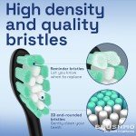 Brushmo Replacement Toothbrush Heads Compatible with Philips Sonicare Optimal Plaque Control HX9023/65, Black, 8 Pack
