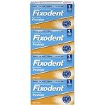 Fixodent Extra Hold Denture Adhesive Powder, 4-Pack