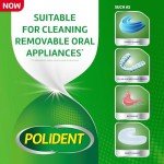 Polident Overnight Whitening Denture Cleanser Tablets, 240 Count