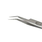 Stainless Steel Curved Slant Tip Tweezers