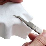 Stainless Steel Curved Slant Tip Tweezers