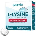 Chewable 1000 mg L-Lysine Cold Sore Tablets