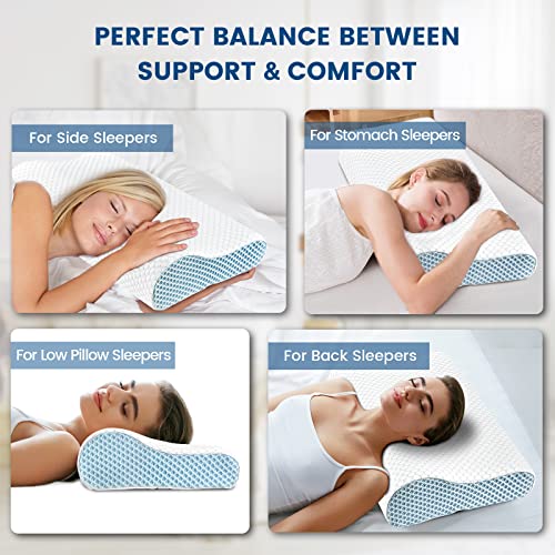 Ergonomic Memory Foam Neck Support Pillow
