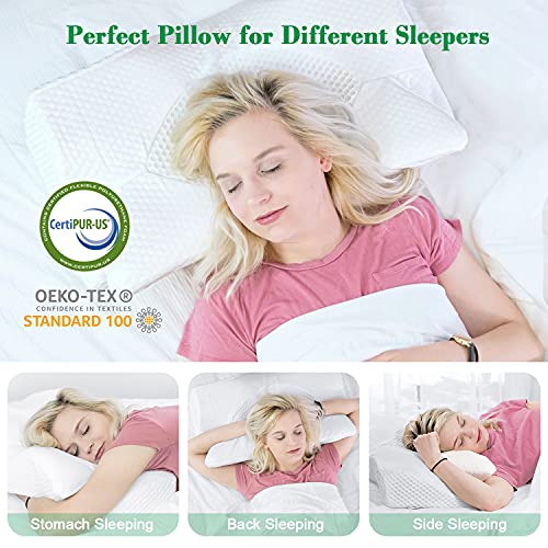 Elviros Ergonomic Memory Foam Cervical Pillow