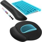 KTRIO Memory Foam Ergonomic Mouse and Keyboard Pad