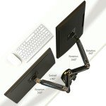 Dual Monitor Mount with Gas Spring Arm