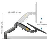 Dual Monitor Mount with Gas Spring Arm