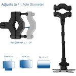 VIVO Full Motion Pole Mount Monitor Arm