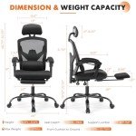 Ergonomic High-Back Office Desk Chair with Wheels