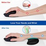 Ergonomic 2-Pack Memory Foam Mouse Wrist Rests