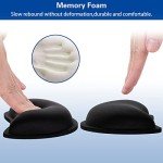 Ergonomic 2-Pack Memory Foam Mouse Wrist Rests