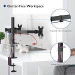 Ergonomic Dual Monitor Desk Mount for 13-27" Screens