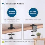 Ergonomic Dual Monitor Desk Mount for 13-27" Screens