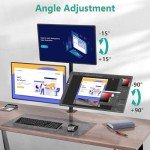 WALI Adjustable Triple Monitor Desk Stand - Black