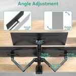 WALI Adjustable Triple Monitor Desk Stand - Black