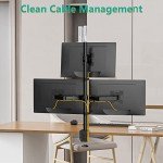 WALI Adjustable Triple Monitor Desk Stand - Black