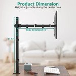 Extra Tall Single Monitor Arm Mount, Black