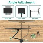Extra Tall Single Monitor Arm Mount, Black
