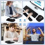 Ergonomic Memory Foam Keyboard and Mouse Pad Set