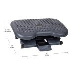 Adjustable Height Black Ergonomic Footrest