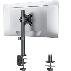 WALI Adjustable Single Monitor Desk Mount, Black