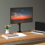 WALI Adjustable Single Monitor Desk Mount, Black