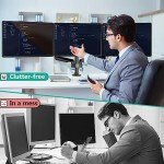 WALI Triple Monitor Gas Spring Desk Mount