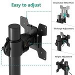 WALI Adjustable Single Monitor Desk Mount, Black