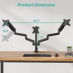 WALI Triple Monitor Gas Spring Desk Mount