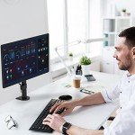 WALI Adjustable Single Monitor Desk Mount, Black