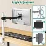 WALI Fully Adjustable Single Monitor Arm Clamp