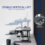 VIVO 32" Height Adjustable Desk Converter Black
