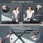 VIVO 32" Height Adjustable Desk Converter Black