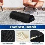 Ergonomic Under Desk Foot Rest with Washable Cover