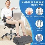 CushZone Adjustable Ergonomic Foot Rest - Gray