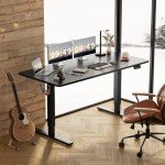 Electric Height Adjustable Standing Desk - 63 Inch