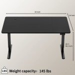 Electric Height Adjustable Standing Desk - 63 Inch