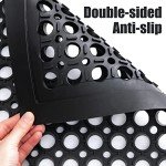 SallyMall Anti-Fatigue Kitchen Gummi Mats, Black