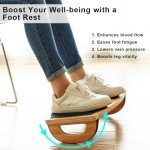 Ergonomic Wooden Foot Rest for Comfort & Circulation
