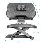 Ergonomic Under Desk Footrest with Massage Function