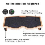 Ergonomic Wooden Foot Rest for Comfort & Circulation