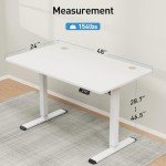 Electric Height Adjustable Standing Desk, 48x24 Inches