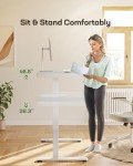 Marsail Ergonomic White Desk with Return