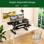 Ergonomic 47" Adjustable Standing Desk Converter