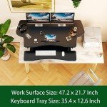 Ergonomic 47" Adjustable Standing Desk Converter
